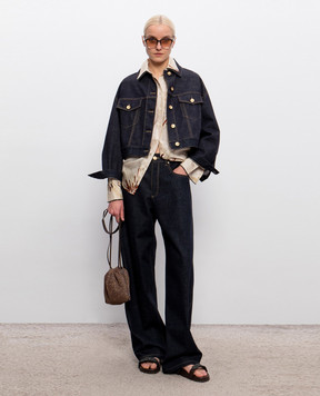 Brunello Cucinelli Синие джинсы с патчем ML134P4021