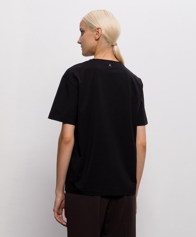 Twinset Чорна футболка з ланцюжками 262AP2460 зображення 4