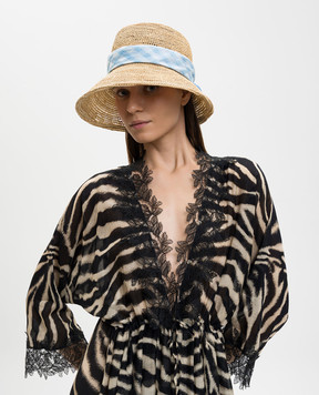 Ermanno Scervino Бежевая шляпа-клош с платком D483V305PLI