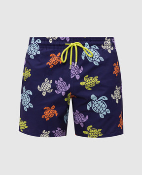 Vilebrequin Фіолетові шорти для плавання Tortues Multicolores MAHEJ336