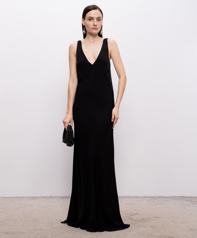 Jacob Lee Чорна сукня із шовку WSD0072SS26B зображення 2