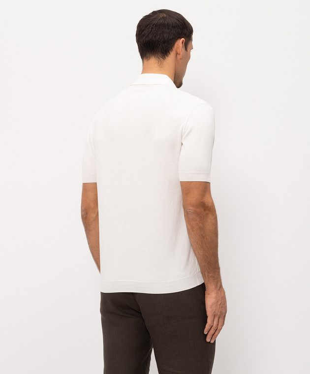 Bilancioni Поло в рубчик кольору айворі BE2661054772 зображення 4