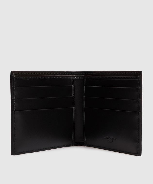 Dolce&Gabbana Черный кожаный портмоне с фактурной монограммой BP1321A0370 изображение 3