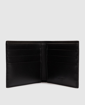 Dolce&Gabbana Черный кожаный портмоне с фактурной монограммой BP1321A0370