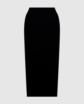 Dolce&Gabbana Чорна спідниця міді в рубчик FXO16TJFMHG