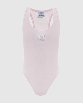 Vetements Розовый боди с логотипом WE76BD533P