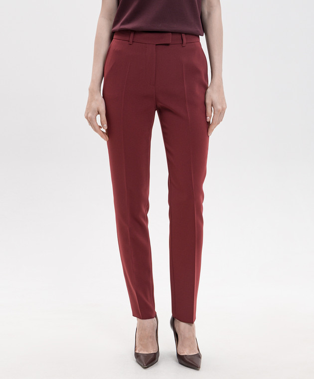 Max Mara Бордові штани JERTA JERTA зображення 2