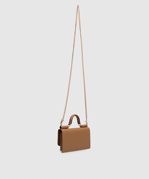 Dolce&Gabbana Коричневая кожаная сумка-мини Dauphine BI3280A1001 изображение 3