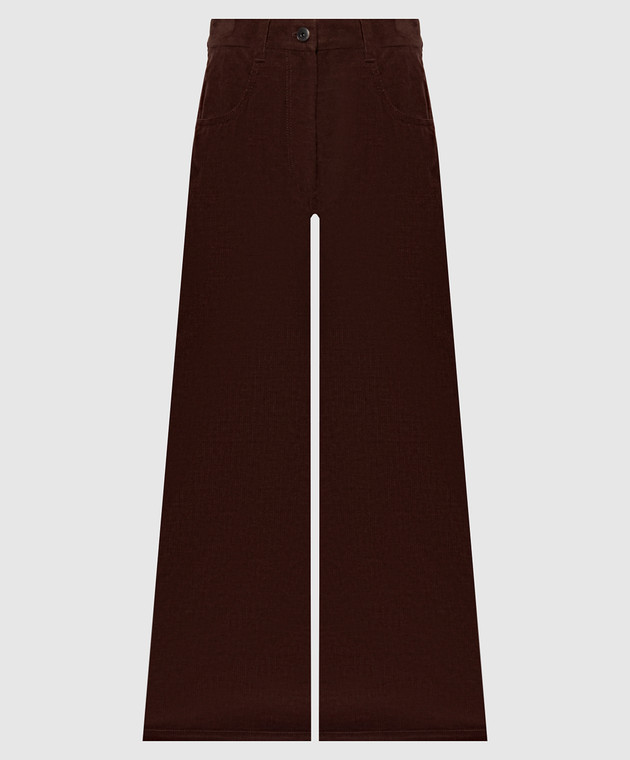 Brunello Cucinelli Коричневі вельветові палацо MB187P9266