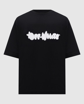 Off-White Чорна футболка з принтом логотипа 44MAA120F5J00K