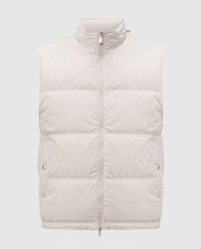 Brunello Cucinelli Пуховой жилет серого цвета MV4081611