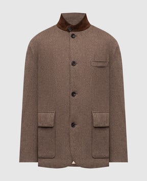 Loro Piana Коричнева куртка Roadster з кашеміру FAO9924