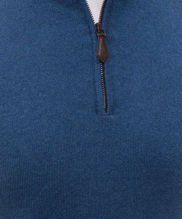 ISAIA Синій джемпер з кашеміру MG8493YP003 зображення 5
