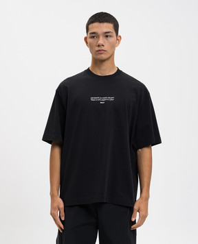Off-White Чорна футболка з принтом логотипа 44MAA120F5J011
