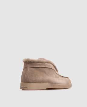 Santoni Серые замшевые дезерты на меху WUYA58457TTGAPFR