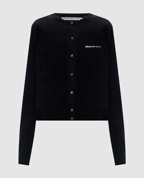 Alexander Wang Черный кардиган с кристаллами 1KC3263085