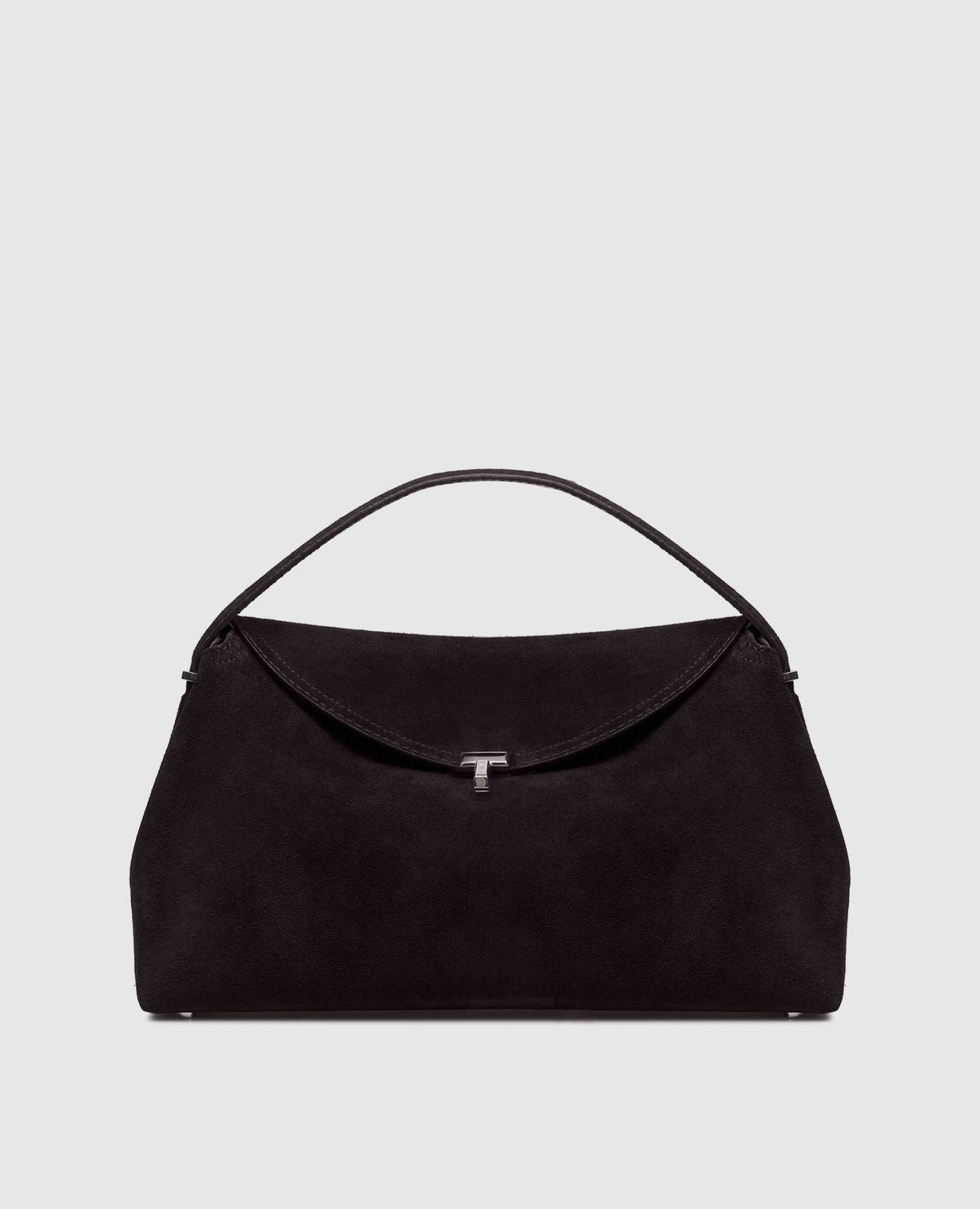 

Коричневая замшевая сумка T-Lock, Коричневый, Сумки на плечо