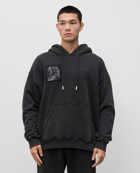 Off-White Сіре худі Faded Painting 44MBB085F5F00X