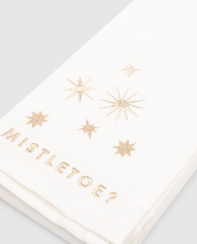 Vondels Набір білих сервірувальних серветок MISTLETOE з льоном 9237000045033