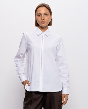 Peserico Біла сорочка з ланцюжком моніль A0674208928