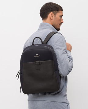 Enrico Mandelli Синий рюкзак с фактурным логотипом 0TJHON6046