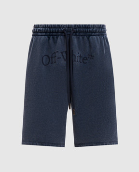 Off-White Сині шорти з принтом логотипа 44MCI013S26F005