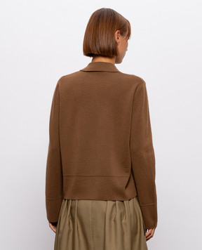 Max Mara Коричневый кардиган из шерсти MMLSNACK