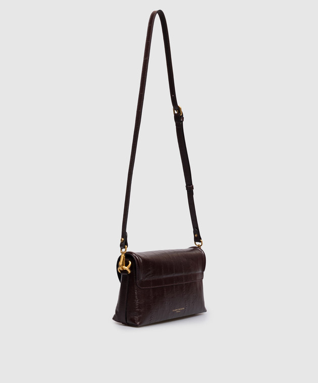 Gianni Chiarini Бордовая кожаная сумка-багет Bea BS12160EEL изображение 3