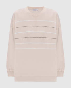 Peserico Бежевый джемпер с цепочкой мониль A99087F149234S