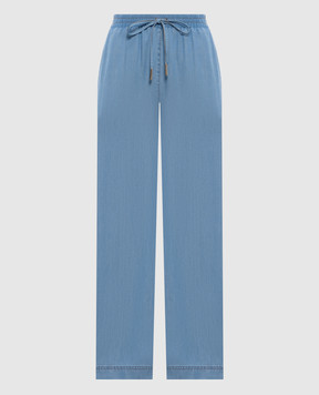 Twinset Сині штани з логотипом 261LL2QGG