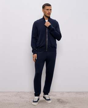 Versace Синя спортивна куртка з кашеміром 10187181A12912