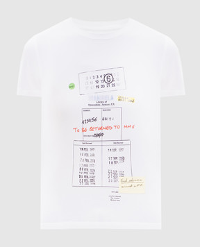Maison Margiela MM6 Біла футболка з принтом S52GC0360M20185