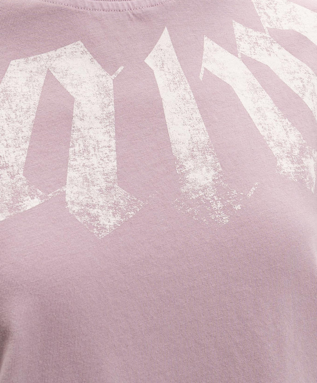 Palm Angels Фиолетовая футболка с принтом логотипа PWAA07BS26JER007 изображение 4