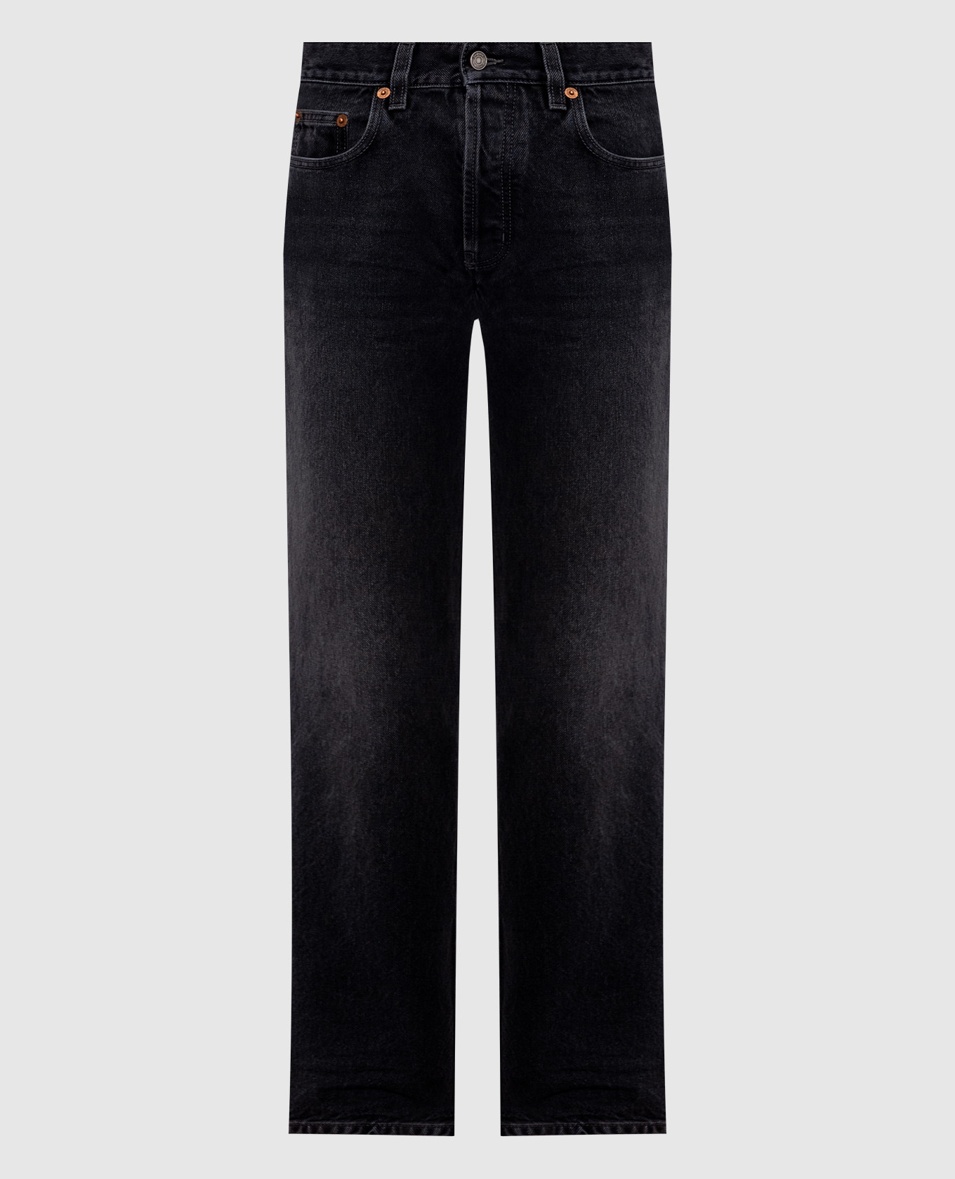 

Серые джинсы с логотип патч, Серый, Прямые джинсы