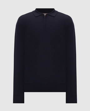 Canali Синее поло из шерсти MK01149C0572