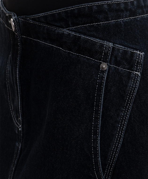 3.1 Phillip Lim Синяя юбка джинсовая с патчем логотипа P26136250MWD изображение 5