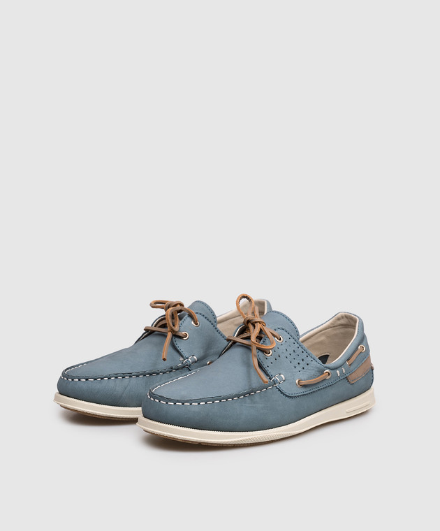 Florentino Блакитні топсайдери з нубуку 126296610106 зображення 2