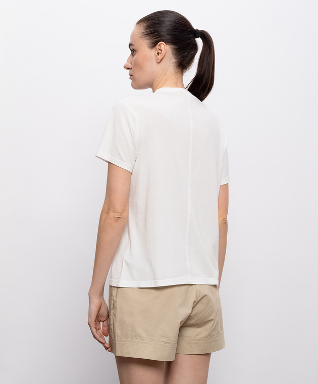 Woolrich Футболка кольору айворі з принтом логотипа CFWWTE2014FRUT5293 зображення 4