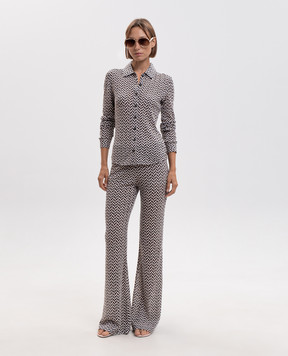 Missoni Бежевая рубашка с шерстью в узор DS26WJ07BR015Q
