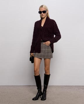 Ermanno Scervino Бордовый кардиган с шерстью альпаки D495N322NWJ