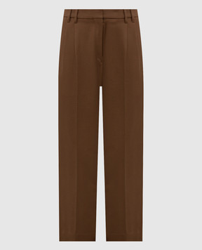 Brunello Cucinelli Коричневі штани з ланцюжком моніль MP126P8308