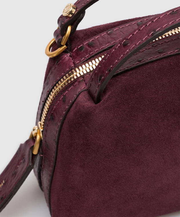 Gianni Chiarini Бордовая замшевая сумка Alifa BS8625CMSTEMU изображение 4