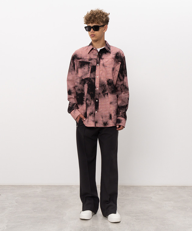 Alexander McQueen Червона сорочка в клітинку 873337QOABV зображення 2
