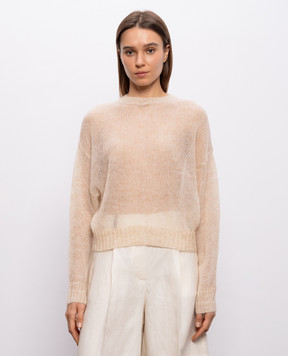 Brunello Cucinelli Бежевий джемпер з вовною M2I776830