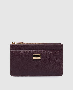 Dolce&Gabbana Фиолетовый кожаный картхолдер Dauphine BI1261A1001