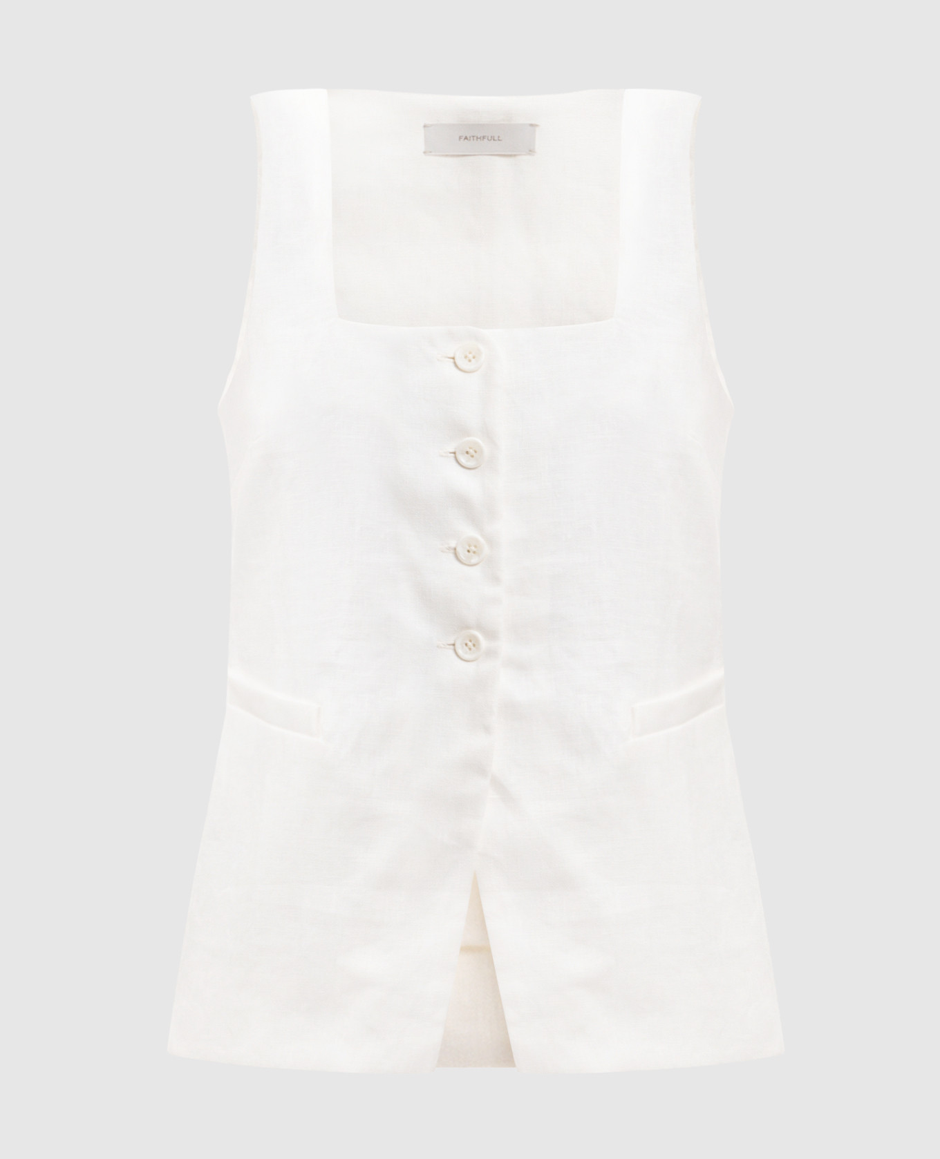 

Белый жилет Jackie из льна, Костюмные