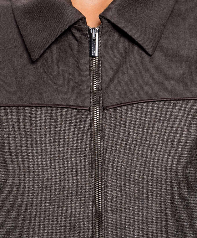 Peserico Коричневая куртка из шерсти с люрексом S21119DC2710 изображение 4