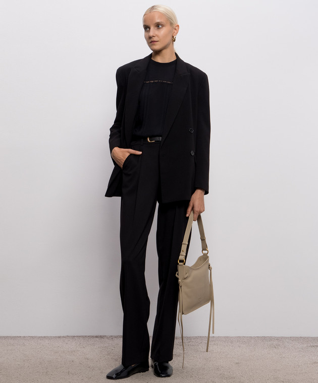 Twinset Черная блуза из кружева 262TP2346 изображение 2