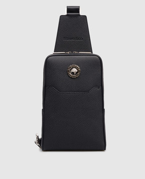 Stefano Ricci Синя шкіряна сумка-слінг з емблемою та логотипом ND219GPVD