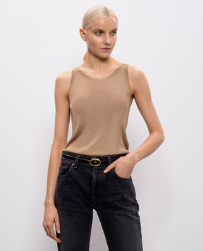 Saint Laurent Чорний шкіряний пояс Oval 756409AACJG